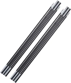 Tent Pole Support, 129.92in Fiberglass Camping Tent Pole Bars Outdoor Sun Shelter Support Rods Awning Frames Kit Foldable Outdoor Camping Tent Pole Replacement Accessories for