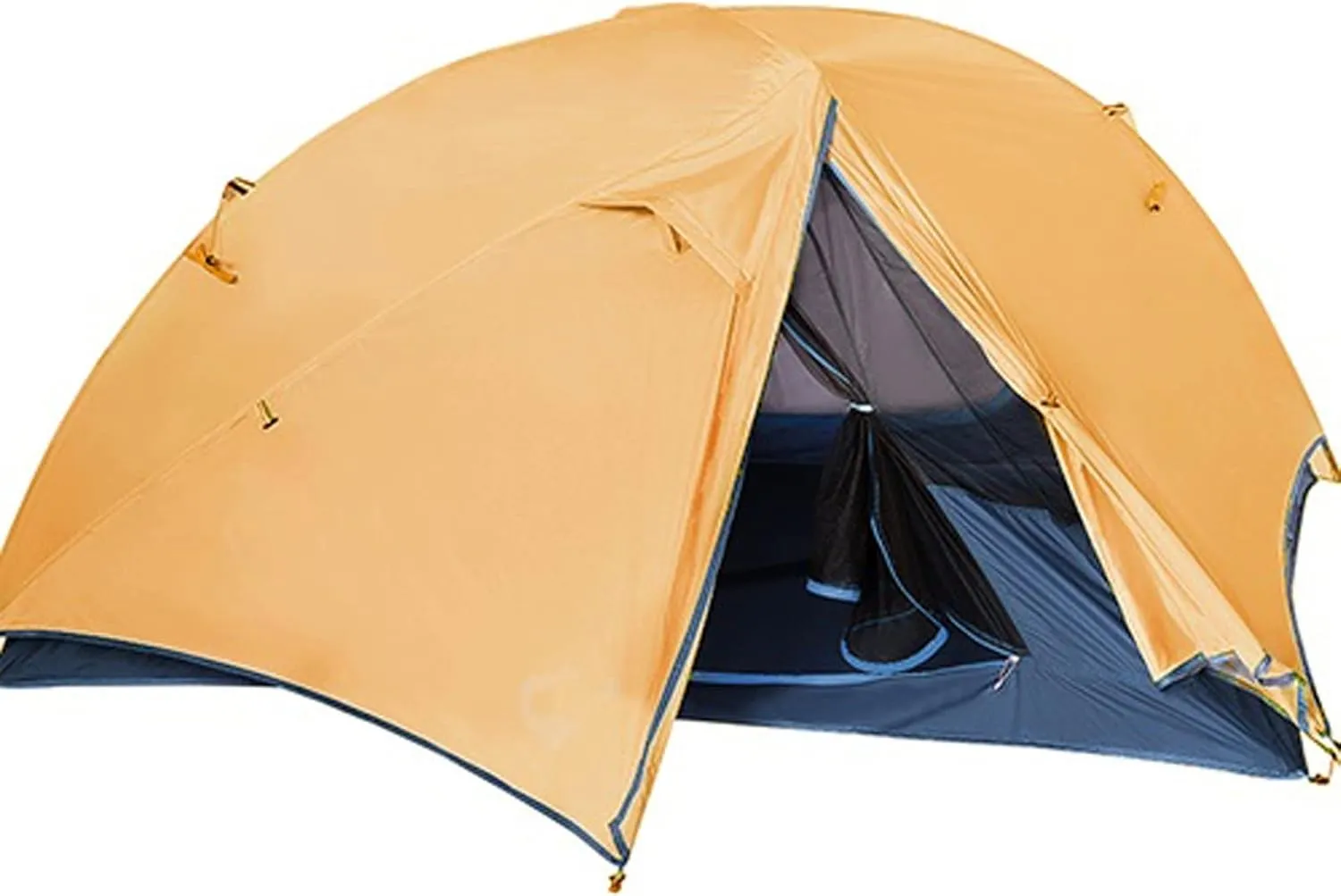 Tents 2 Person Ultralight Tent 20D Nylon Silicone Coated Fabric Waterproof Tourist Backpacking Tents Outdoor Camping 1.47 kg, Yellow