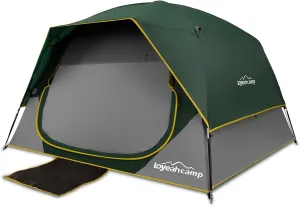 Tents 4 Person Camping Tent, Easy Setup Waterproof Family Tents for Camping, Portable Dome Tent for Outdoor Camping with Rainfly, Carry Bag