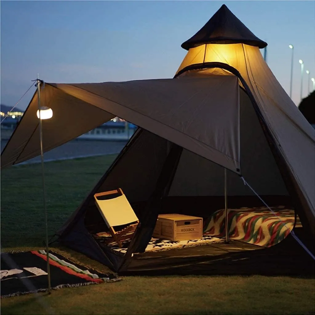 Tents for Camping Pyramid Shape Tent 4 Person Easy Set Up Waterproof Double Layer Aluminum Rod Instant Tent Outdoor Tent Beach Tent