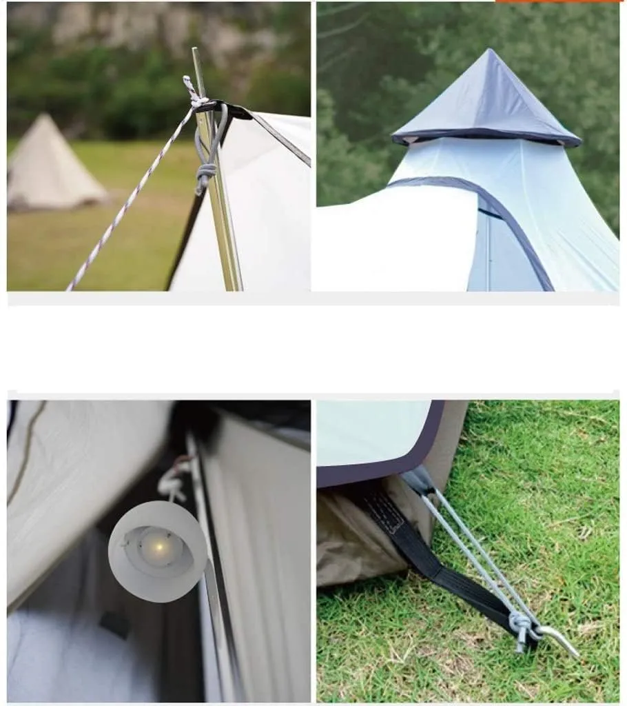Tents for Camping Pyramid Shape Tent 4 Person Easy Set Up Waterproof Double Layer Aluminum Rod Instant Tent Outdoor Tent Beach Tent