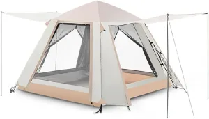 Tents for Camping with Porch, Automatic Pop Up Tents - 4 Season Free Standing Tent Ultralight Backpack Camping Tent for 3-4 Person Use, Quick Setup