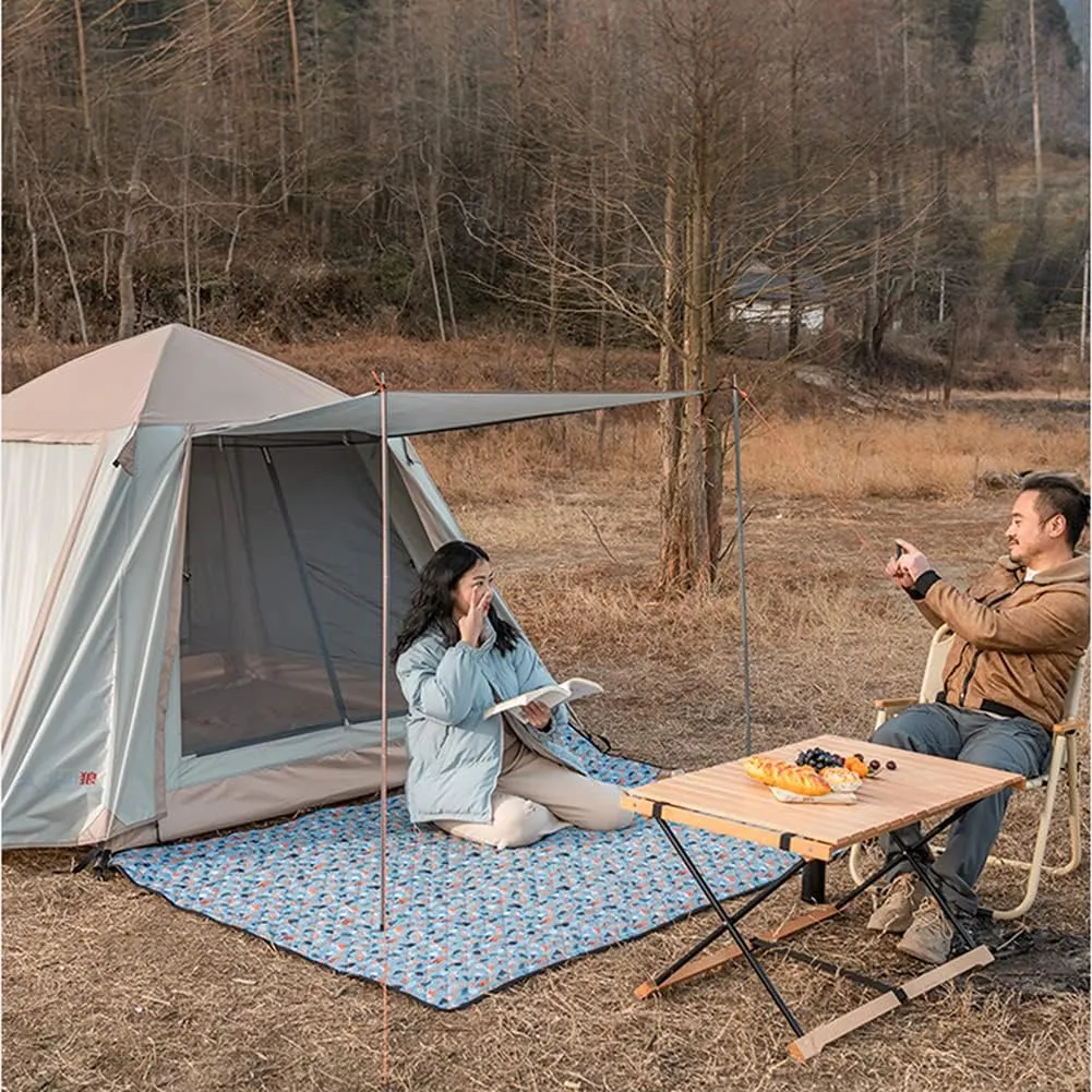 Tents for Camping with Porch, Automatic Pop Up Tents - 4 Season Free Standing Tent Ultralight Backpack Camping Tent for 3-4 Person Use, Quick Setup