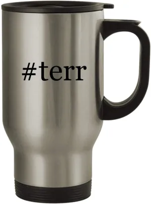 #terr - 14oz Stainless Steel Travel Mug, Silver