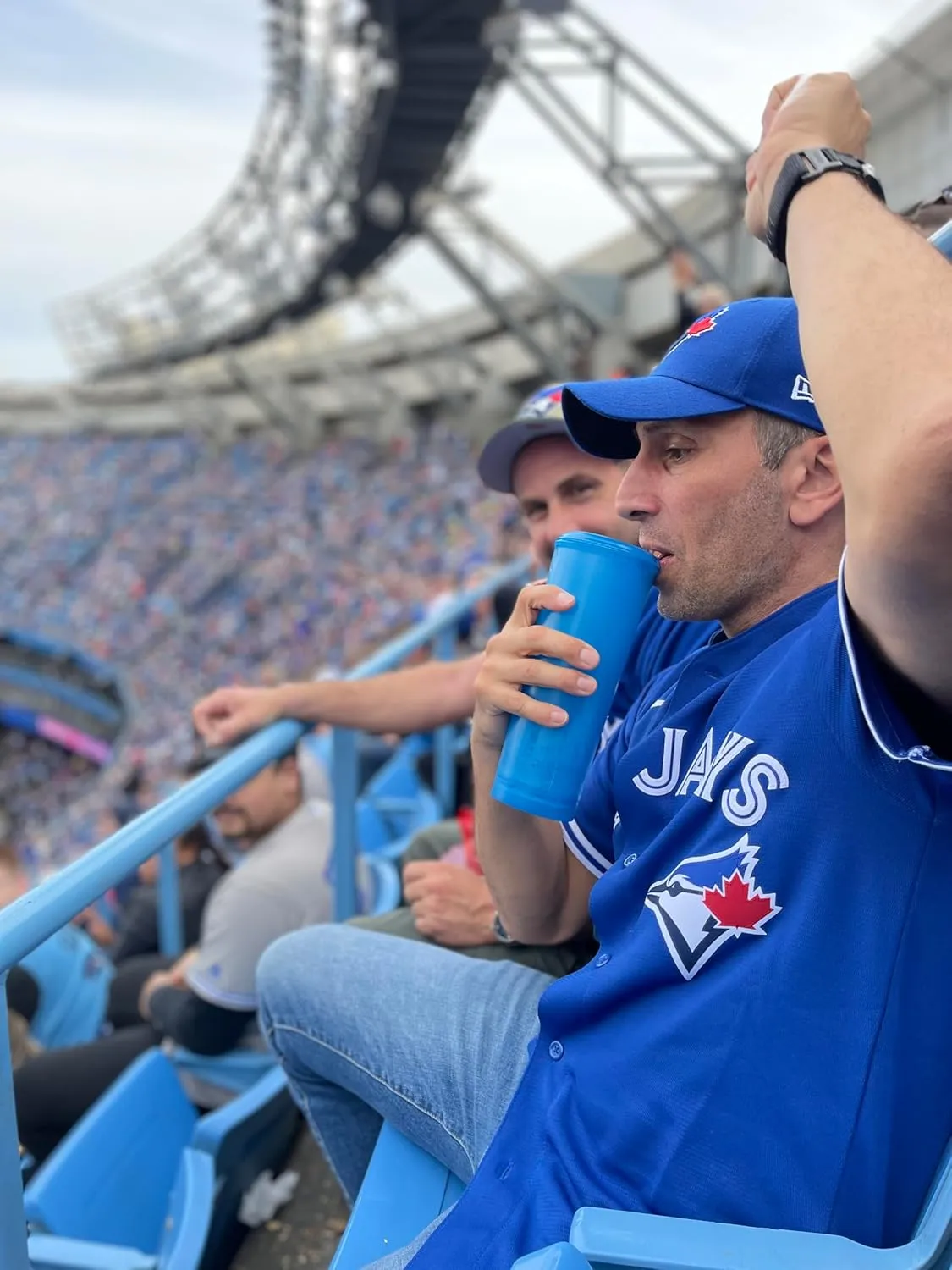The LoudCup Tumbler   Stadium Horn - Insulated Cup Reusable Water Bottle Coffee Travel Mug - Worlds Loudest Cup for Game Day