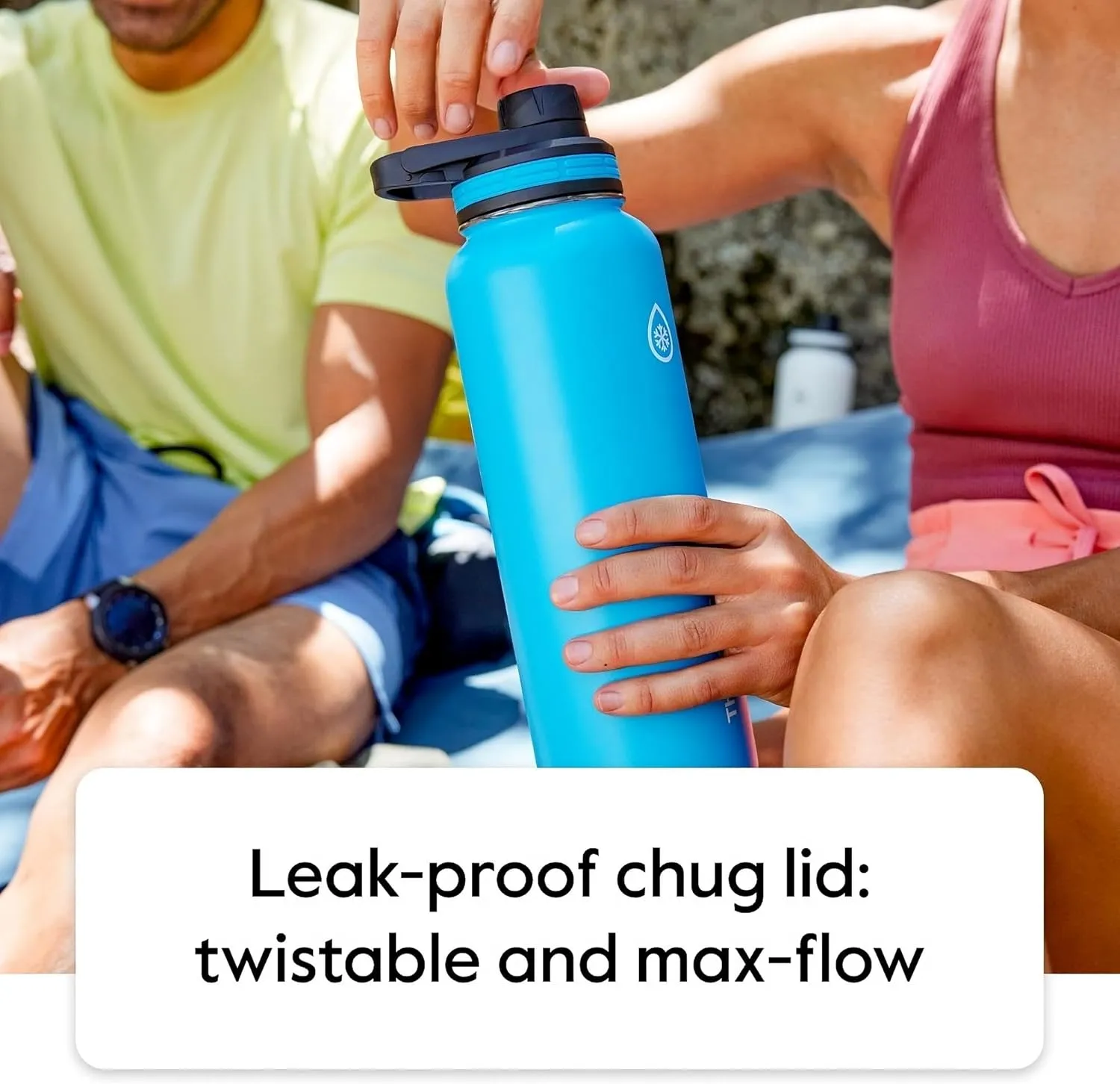 ThermoFlask Bottle with Chug Lid & Straw Lid - Insulated Stainless Steel Water Bottle with Leak-Proof Lids - Dishwasher-Safe Reusable Bottle & Lids - Durable Bottle, 2 Straws & 2 Lids - 24 oz, Plum