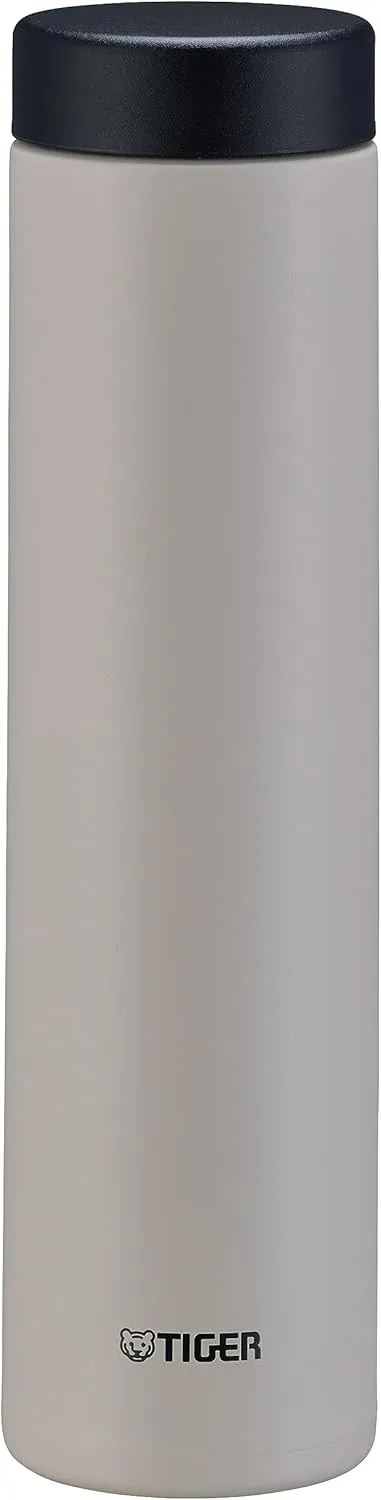 TIGER MMZ-W060WK Water Bottle, 20.3 fl oz (600 ml), White Water, Screw Stainless Steel Bottle, With Lid and Seal, Easy Wash, Easy Cap, Vacuum Insulated, Mug, Hot or Cold Insulated, Tumbler-Safe