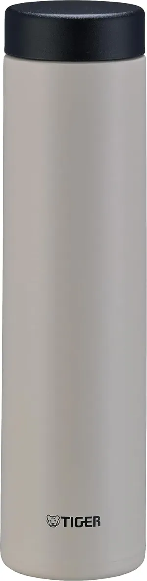 TIGER MMZ-W060WK Water Bottle, 20.3 fl oz (600 ml), White Water, Screw Stainless Steel Bottle, With Lid and Seal, Easy Wash, Easy Cap, Vacuum Insulated, Mug, Hot or Cold Insulated, Tumbler-Safe