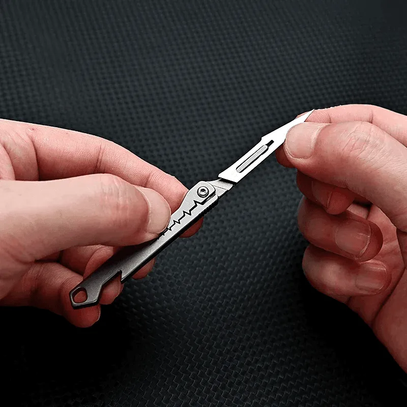 Titanium Folding Utility Knife - Sharp All-Purpose Cutter