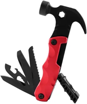 TopHomer Camping Hammer Multitool 9 in 1 Portable Multi Tool Pliers Camping Survival Gear Hammer, Survival Knife, Wrench & More Gifts for Father, Husband, Boyfriend