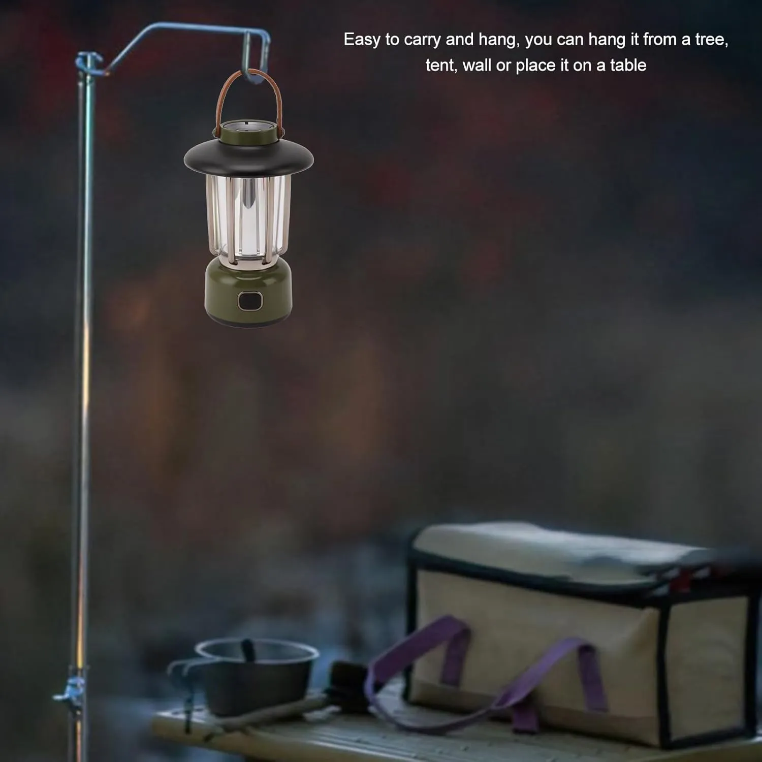 TOPINCN Rechargeable LED Camping Lantern, Portable Tent Lights Waterproofs LED Camping Lights Hanging Lamp Flashlight with 3 Lighting Modes for Lawn Fireplace Outdoor Camping Hiking