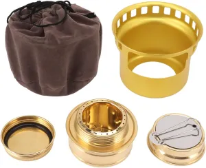 Topyond Alcohol Stove for Backpacking, Backpacking Stove, Spirit Burner Copper Windproof Portable Aluminium Alloy Alcohol Backpacking Stove for Camping Picnic