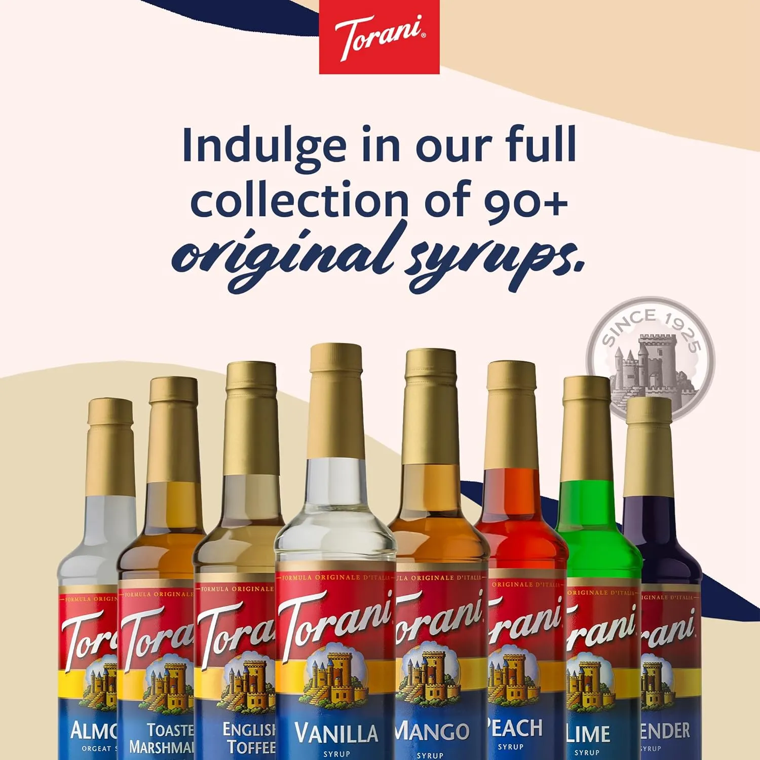 Torani Coconut Syrup for Drinks, Flavoring for Coffee and Cocktails, Pump Included, 25.4 Oz