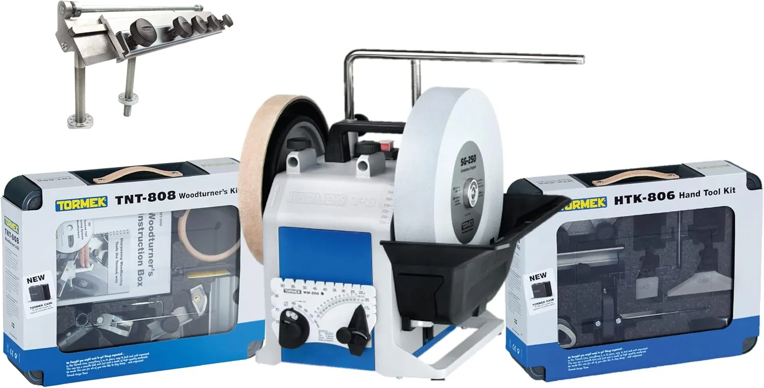 Tormek T-8 Ultimate Set - Original   HTK-806 Hand Tools   TNT-808 Woodturner's Kit   SVH-320 Planer Blade Attachment