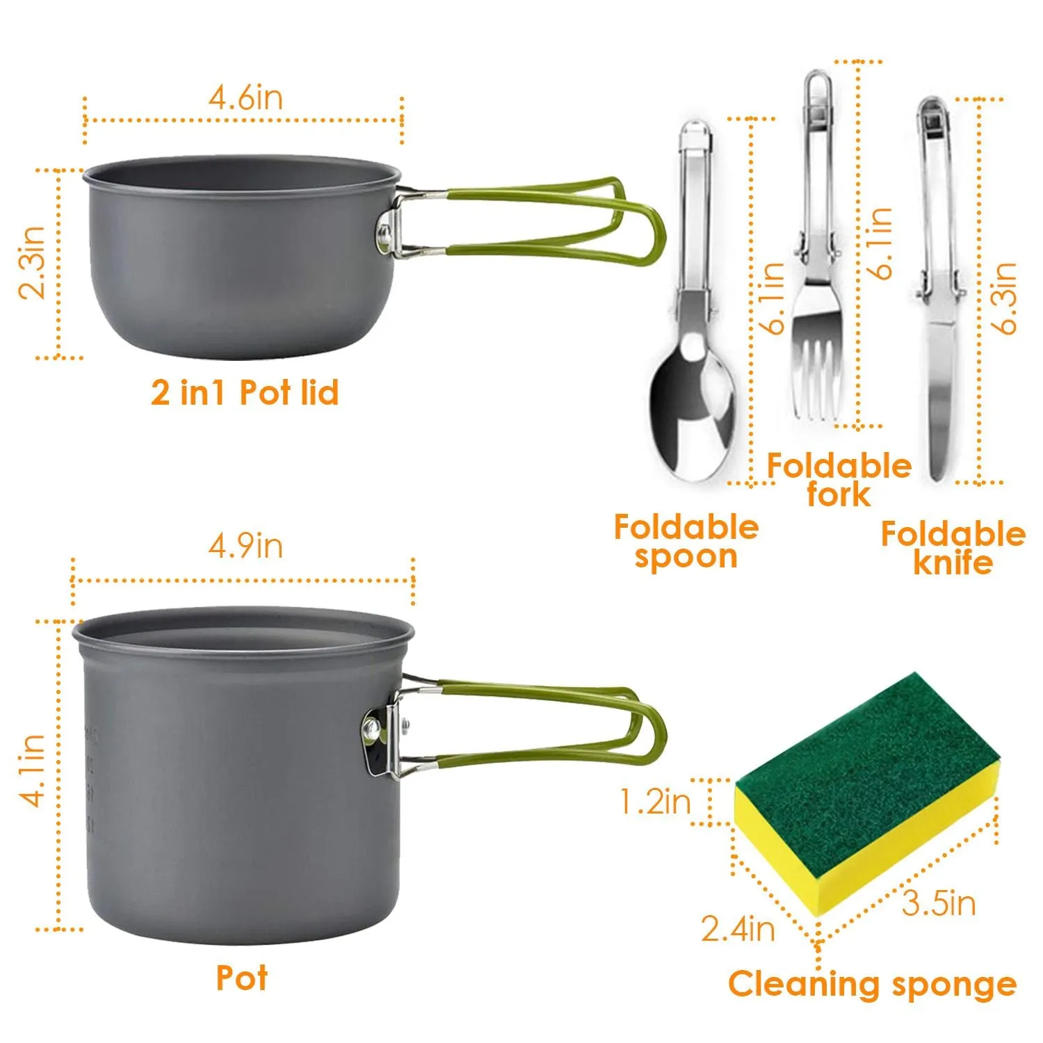 TrailFire™ 8-Piece Outdoor Cooking Set – Lightweight Anodized Aluminum Kit