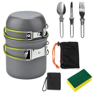 TrailFire™ 8-Piece Outdoor Cooking Set – Lightweight Anodized Aluminum Kit