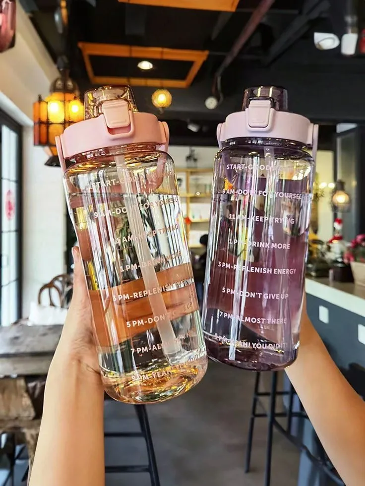 Transparent 2L Sipper Bottle | Large Capacity & Leak-Proof | Imported Water Bottle for Hydration On-the-Go