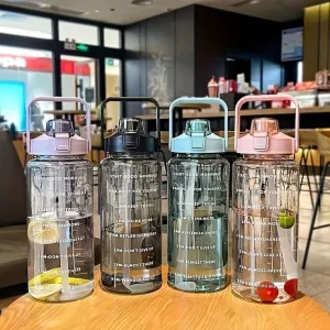 Transparent 2L Sipper Bottle | Large Capacity & Leak-Proof | Imported Water Bottle for Hydration On-the-Go
