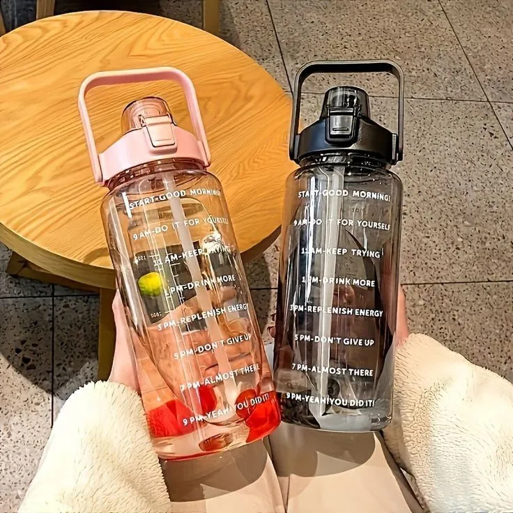 Transparent 2L Sipper Bottle | Large Capacity & Leak-Proof | Imported Water Bottle for Hydration On-the-Go