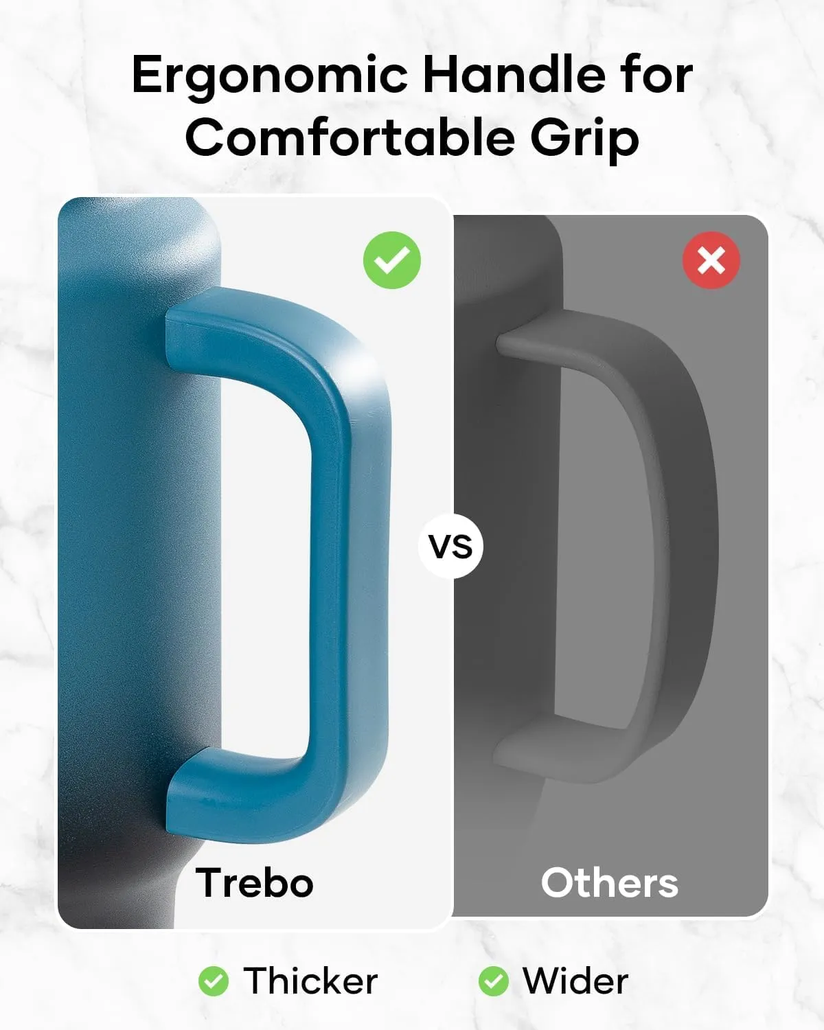Trebo Insulated Water Bottle 40oz that Fits in Car Cup Holder with Spout Straw Lids, Stainless Steel Bottles Travel Flask with Handle, Metal Reusable Tumbler, Leakproof Keep Cold &Hot,Indigo/Black
