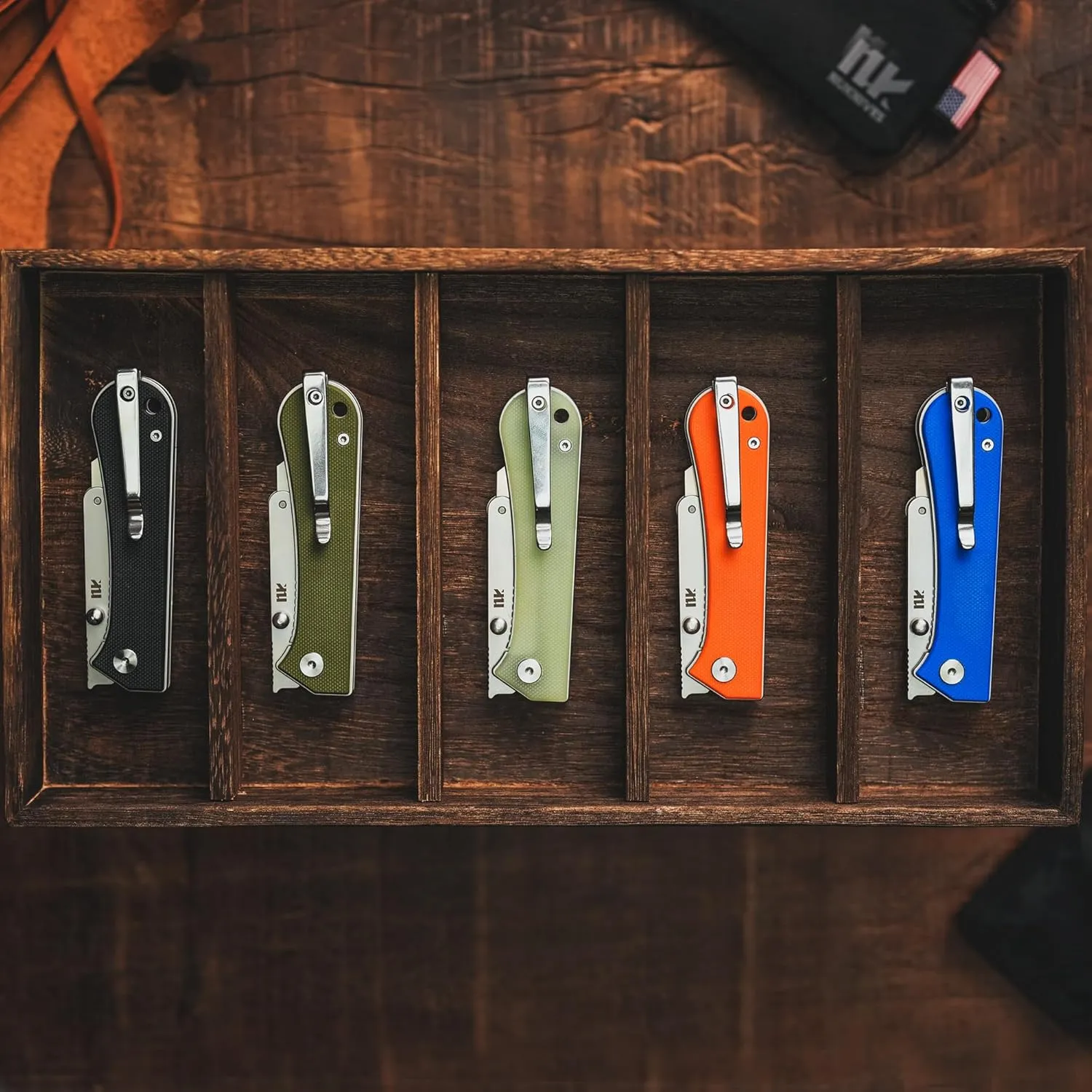 U23 Kumpanter Folding Utility Knife - Versatile EDC Knife with Quick-Release Blade, Compact Foldable Pocket Utility Knives - G10 Black