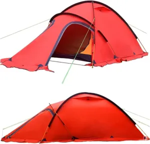 Ultra Lightweight 2 Person Mountaineering Tent, Universal Waterproof Double Layer Tent, Backpacking Tent for Outdoor Camping, Easy to Build