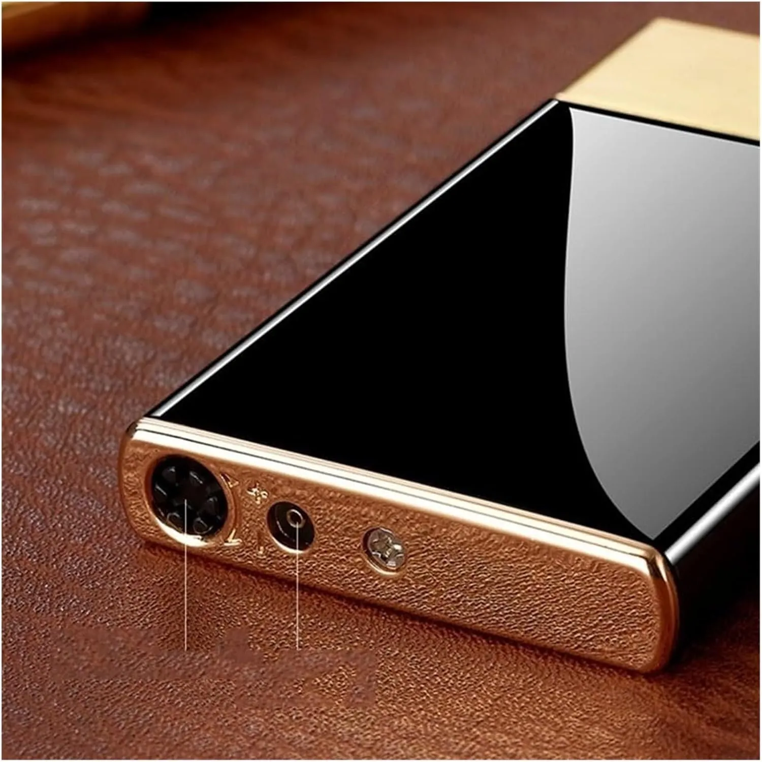 Ultra Slim Windproof Mini Lighter, Portable Metal Refillable Butane Blue Torch Lighter, Adjustable Jet Flame Cigar Lighter, Gift for Men and Women (Butane Not Included)(Color 6)