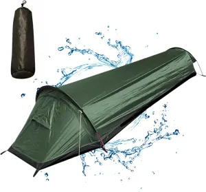 Ultralight & Waterproof One Man Tent - Breathable With Fine Mesh, Portable Backpacking for Hiking, Camping, Mountaineering, Fishing - Carry Bag Included