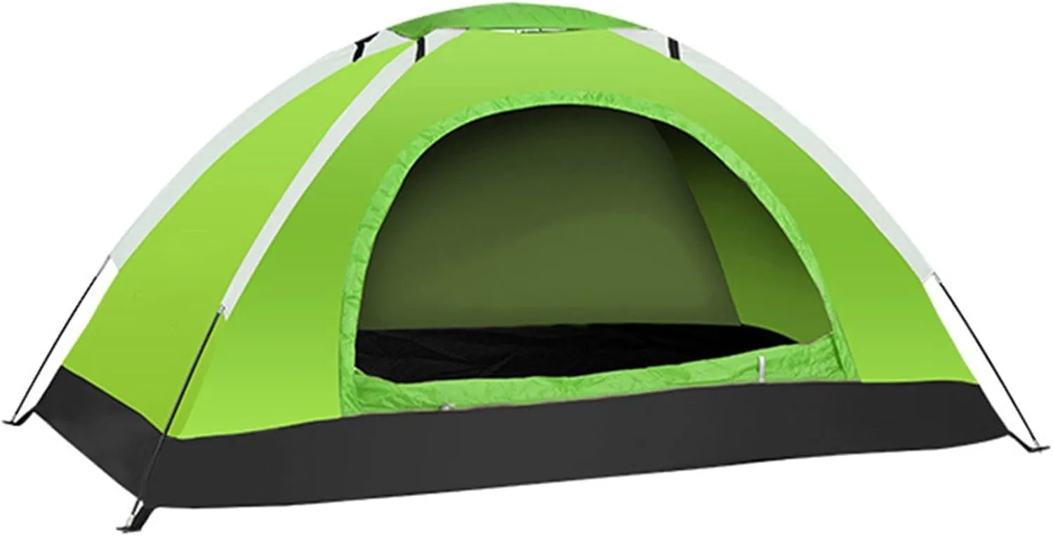 Ultralight For Backpacking Tent, for INSTANT Setup, Waterproof &, Double Door Design(1 person Green)