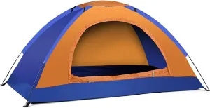 Ultralight For Backpacking Tent, for INSTANT Setup, Waterproof &, Double Door Design(1 person Orange)