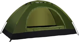 Ultralight For Backpacking Tent, for INSTANT Setup, Waterproof &, Double Door Design(2 person Army Green)