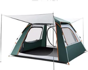 Ultralight Outdoor 3-4 Person Net Tent, Beach Automatic Tent Camping Rainproof Waterproof Ventilation Ventilation Tent