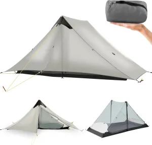 Ultralight Tent 3-Season Backpacking Tent 1 Person/2 Person Camping Tent, Outdoor Lightweight LanShan Camping Tent Shelter, Perfect for Camping, Trekking, Climbing, Hiking