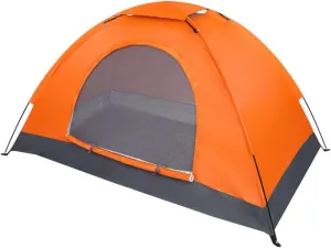 Ultralight Waterproof Camping Tent - Instant Pop Up Design for Backpacking & Hiking, Compact Portable Shelter (Orange)