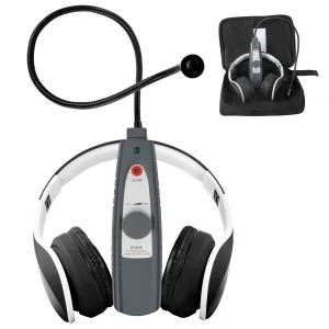 Ultrasonic Leak Detector 40KHz±2KHz Air Leak Detector Sensitivity Adjustable Automotive Stethoscope, Leak Detection Tools with Sound&Light Alarm, Sensitive Sensor,420MM Probe,Foldable Headset,Handbag