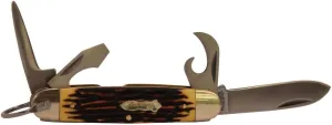 Uncle Henry Next Gen Staglon 23UH Scout Folding Knife with 2.4in Blade, Awl, Can Opener, Screwdriver, Cap Lifter for EDC
