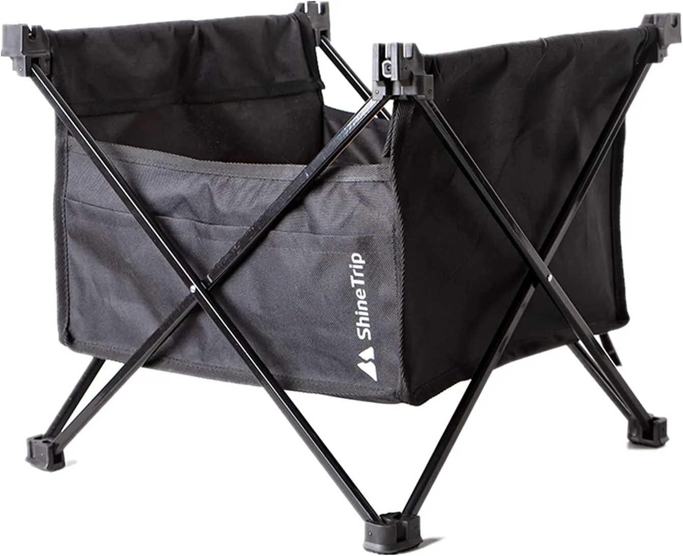 UNISTRENGH Portable Camping Table with Carrying Bag Lightweight Aluminum Alloy Foldable Tabletop for Outdoor Hunting Cooking Picnic BBQ (Small-16.14''L x13.78''W x11.81''H, Black with Storage Bag)