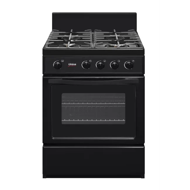 Univa  600mm Gas Stove Black UG016BI