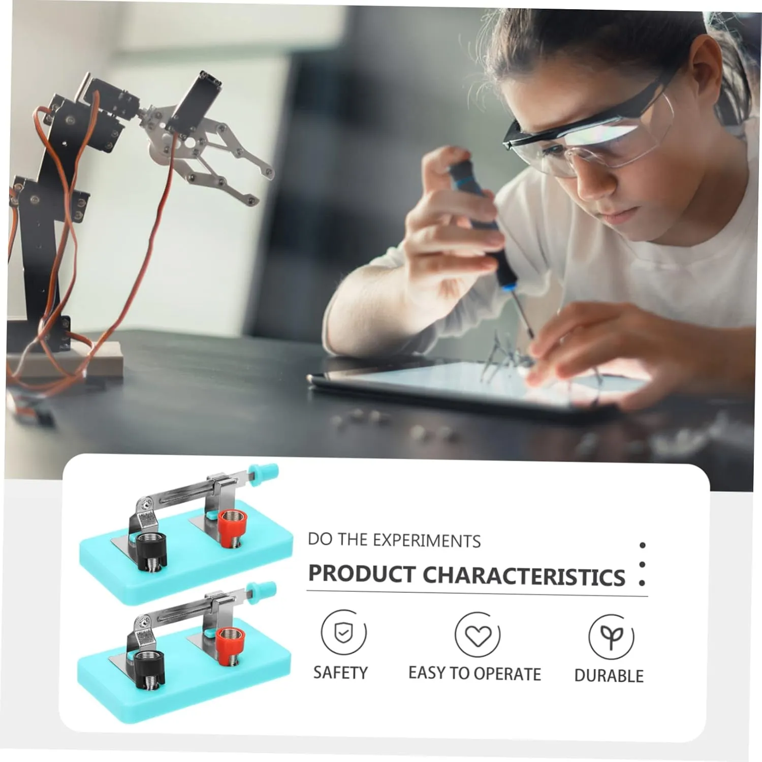 Unomor 4sets Physics Lab Equipment Single Pole Switch Spst Toggles Switch Low for Educational Circuits Boys and Girls' Creative DIY Sets 4pcs*4