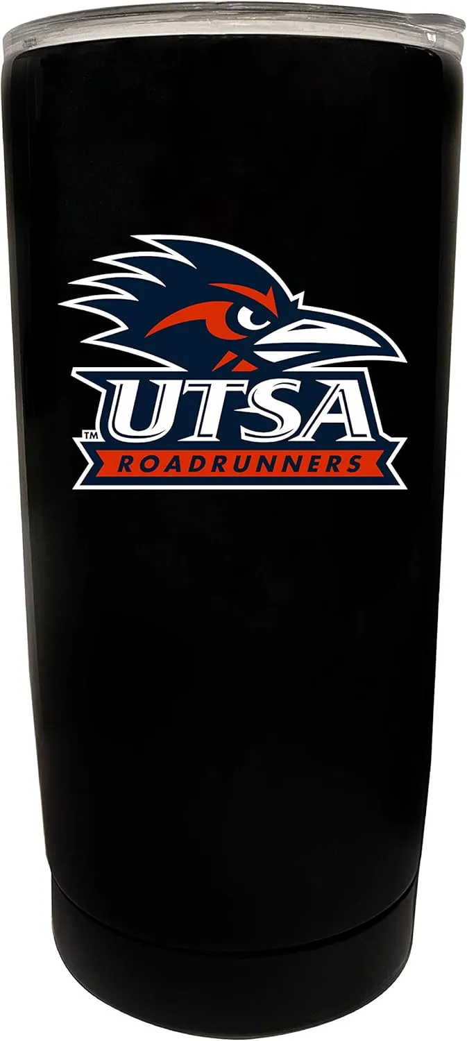 UTSA Road Runners 16 oz Black Insulated Stainless Steel Tumbler Glossy brushed finish Officially Licensed Collegiate Product