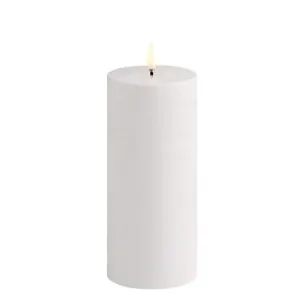 Uyuni - Bloklys 3D Flamme 7,8 x 17,8 Cm. - Nordic White Udendørs