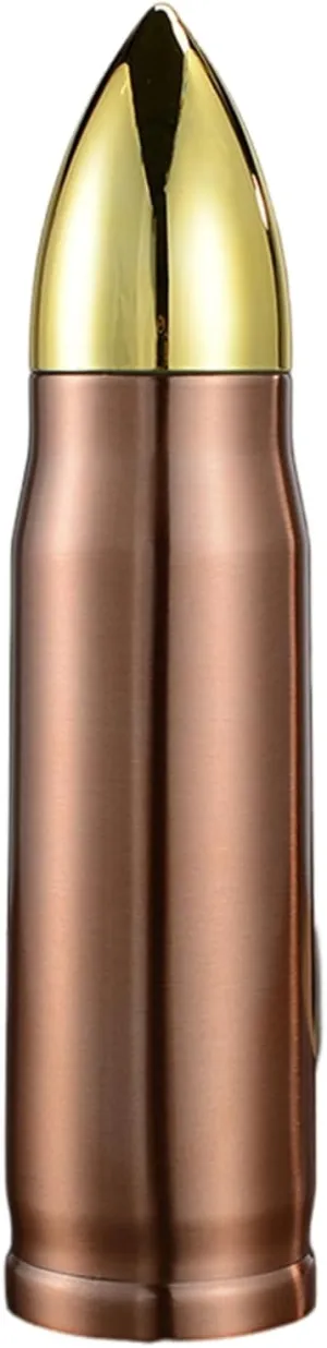 Vacuum Cup Vacuum Flask Stainless Steel Insulated Water Bottle Creative Shape Bpa Leak-Resistant Coffee Tumbler Red Bronze 500ML