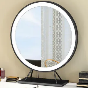 Vanity Mirror with Lights Hollywood Vanity Mirror Dressing Table with Led Mirror Makeup Mirror Portable Mirror Gifts for Women Birthday Unique C,50CM