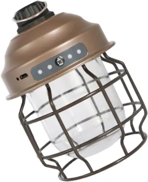 VANZACK 1 Set Rechargeable Camping Lantern USB Charging Tent Lamp with Vintage Design Portable Hanging Light for Outdoor Activities Hiking and Emergency Use