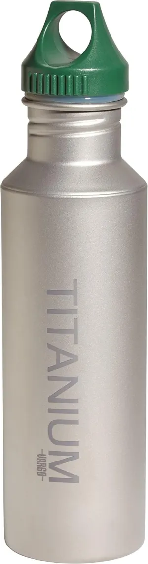 Vargo Titanium Water Bottle, Green Lid