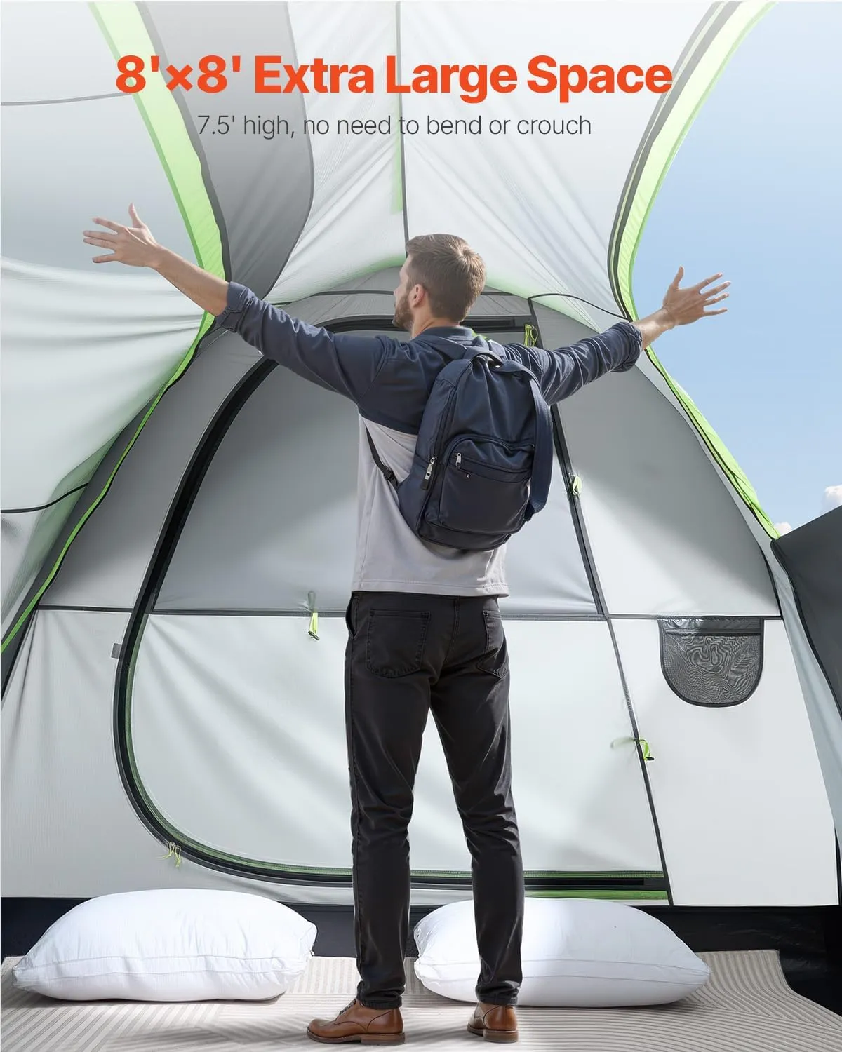 VEVOR Pickup Truck Tent/SUV Tent for Camping, Waterproof PU2000mm Sleeping Truck Bed Tent, Pickup Tent Design for 2-3 Person, SUV Tent Design for 5-8 Person