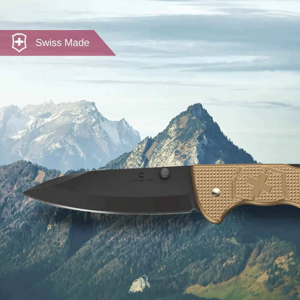 Victorinox Evoke Swiss Army Knife, Featuring a Foldable Blade with Thumb Stud and Lockback Mechanism