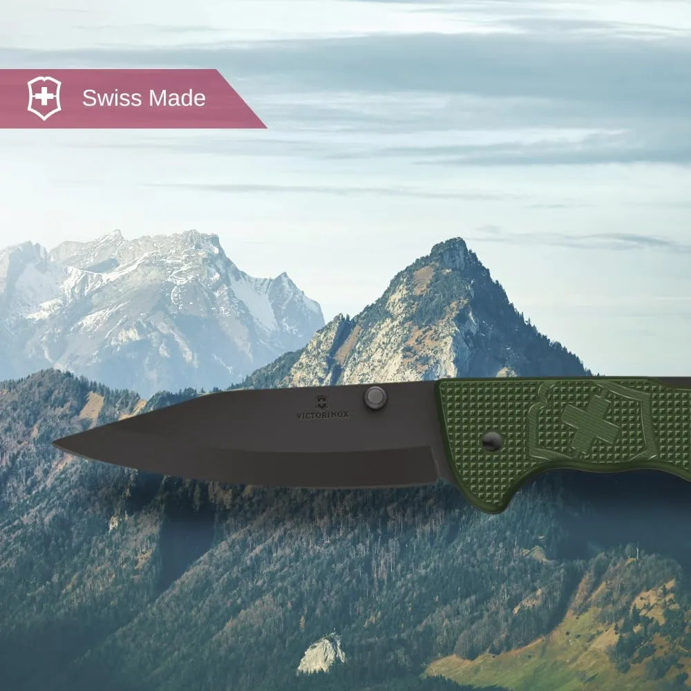 Victorinox Evoke Swiss Army Knife, Featuring a Foldable Blade with Thumb Stud and Lockback Mechanism