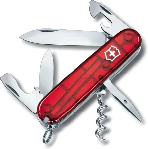 Victorinox Spartan Swiss Army Knife, 12 Functions, Swiss Made Pocket Knife with Corkscrew, Can Opener and Screwdriver - Ruby