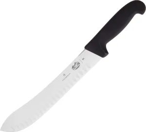 Victorinox Swiss Army Cutlery Fibrox Pro Butcher Knife, Granton Edge, 10-Inch, Multicolor (47638)
